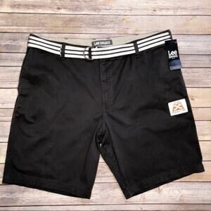 Lee Dungarees Belted Flat Front Shorts Size 42